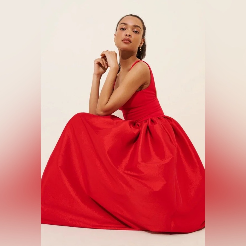 Delfi Collective Elsa Long Dress in Red - Picture 4 of 14